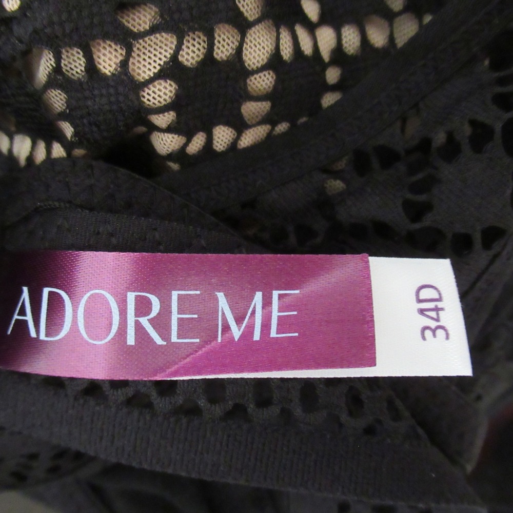 New Adore Me Bra 34D Black Tatum Full Coverage Underwire Back Closure - Picture 5 of 8